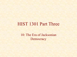 Era of Jacksonian Democracy