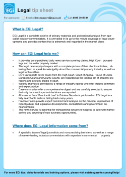 Legal tip sheet - Estates Gazette