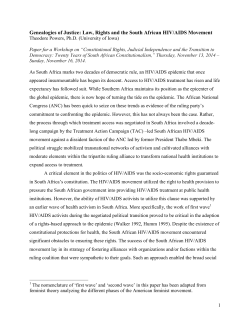 Law, Rights and the South African HIV/AIDS Movement