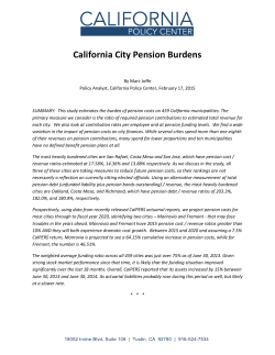 California City Pension Burdens