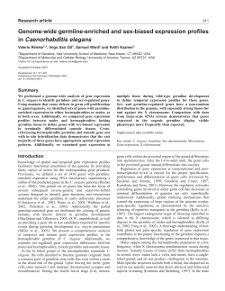 Genome-wide germline-enriched and sex