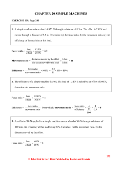 CHAPTER 19 SIMPLE MACHINES