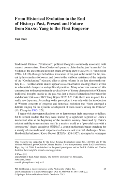 From Historical Evolution to the End of History