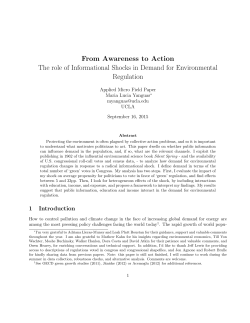 The role of information shocks on the demand for environmental