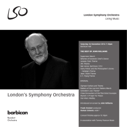 Saturday 26 November 2016 - London Symphony Orchestra