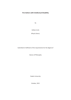 Fire Setters with Intellectual Disability - DRO