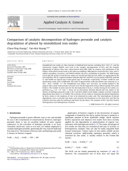Comparison of catalytic decomposition of hydrogen peroxide