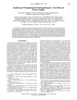 Swelling of Phospholipid Floating Bilayers: The Effect of Chain Length