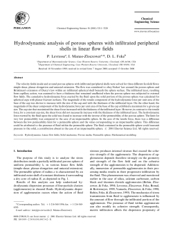 Hydrodynamic analysis of porous spheres with in"ltrated peripheral