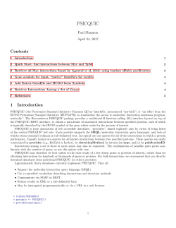 psicquic - Bioconductor