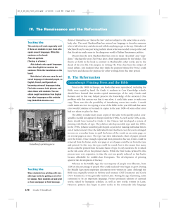 About the Reformation - Core Knowledge Foundation