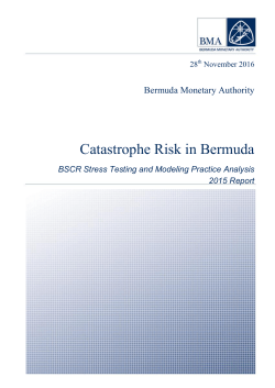 catastrophe risk in bermuda - Bermuda Monetary Authority