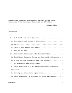 Comparative Advantage and Labor Protections in Free Trade