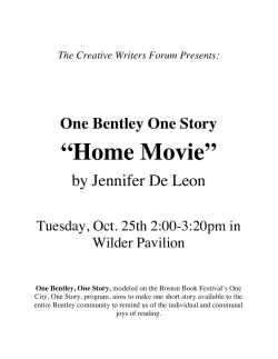 One Bentley One Story &ldquo;Home Movie&rdquo;