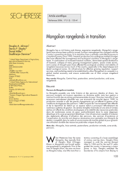 Mongolian rangelands in transition