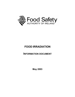 IRRADIATED FOOD - Information Document