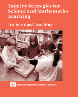 Inquiry Strategies for Science and Mathematics Learning [It`s Just