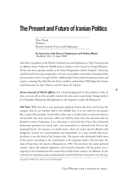 The Present and Future of Iranian Politics