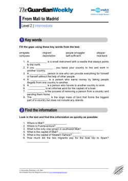 From Mali to Madrid (onestepenglish, intermediate)