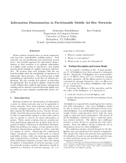 Information Dissemination in Partitionable Mobile Ad Hoc Networks