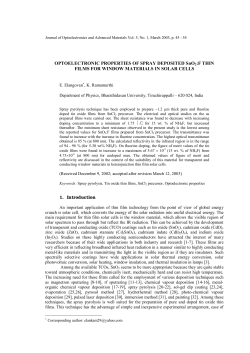 Full paper () - Journal of Optoelectronics and Advanced Materials