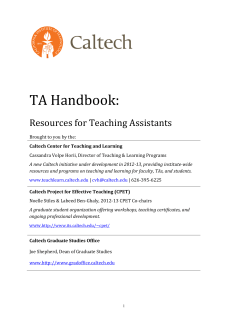 TA Handbook - Graduate Studies Office