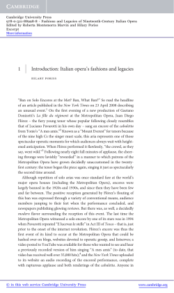 1 Introduction: Italian opera`s fashions and legacies - Beck-Shop