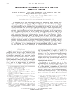 Influence of Iron Oleate Complex Structure on Iron Oxide