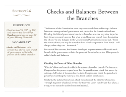 9.6 Checks and Balances