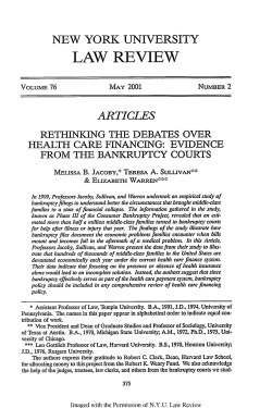 Rethinking the Debates over Health Care Financing: Evidence from