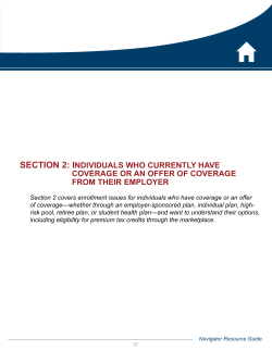 SECTION 2: INDIVIDUALS WHO CURRENTLY HAVE COVERAGE