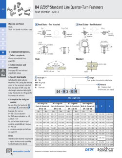 D4 DZUS&reg; Standard Line Quarter-Turn Fasteners