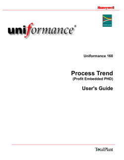 Process Trend User`s Guide - Honeywell Process Solutions