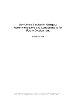 Day Centre Services in Glasgow: Recommendations and