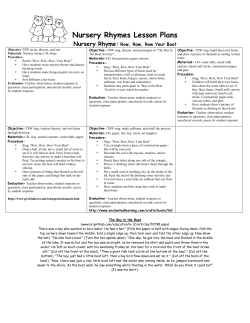 Nursery Rhymes Lesson Plans