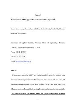 (Revised) Transformation of LEV-type zeolite into less dense CHA