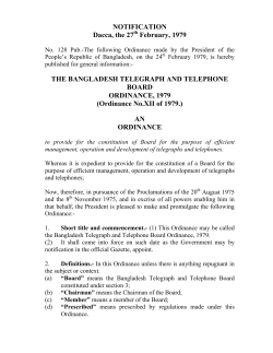 BTTB Ordinance-1979