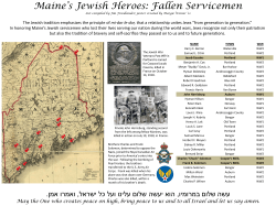 Maine`s Jewish Heroes: Fallen Servicemen