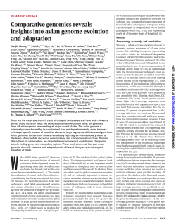 Comparative genomics reveals insights into avian genome evolution
