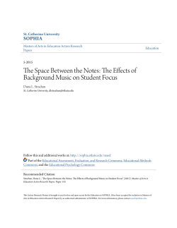 The Space Between the Notes: The Effects of Background Music on