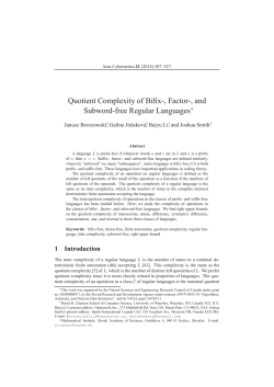Quotient Complexity of Bifix-, Factor-, and Subword