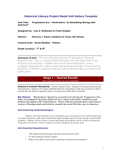 Progressive Era &ndash; Muckrakers - Delaware Teaching American History