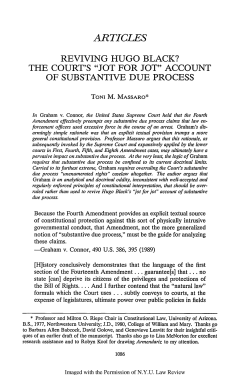 The Court`s Jot for Jot Account of Substantive Due Process