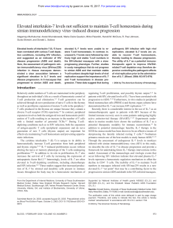 Elevated interleukin-7 levels not sufficient to maintain T