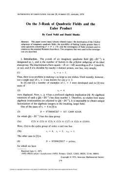 On the 3-Rank of Quadratic Fields and the