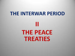 the aftermath of wwi: the peace treaties