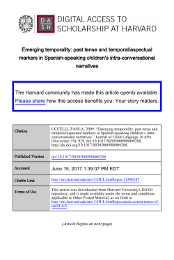 Emerging temporality: past tense and temporal