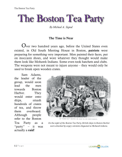 The Boston Tea Party - Peterson`s Busy Bees
