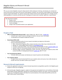 Magellan Money and Research Abroad
