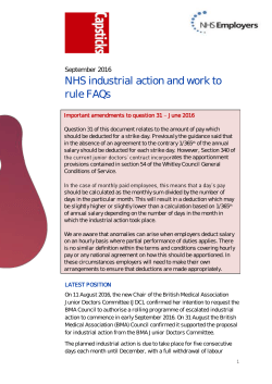 NHS industrial action and work to rule FAQs